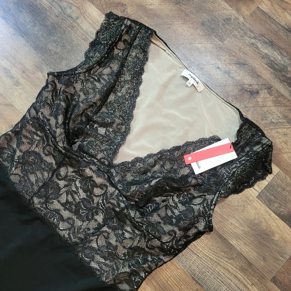 Popilush Black Lace Cap Sleeve Shapewear Tummy Control Bodysuit Size 3XL - Picture 7 of 11